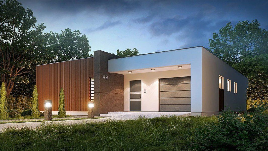 Casa in legno con garage