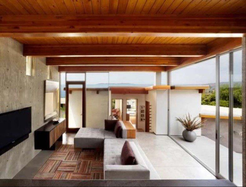 Salotto casa in legno