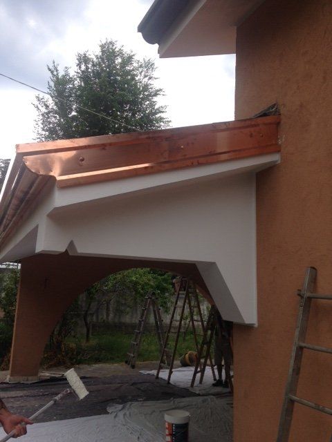 grondaia del terrazzo in rame