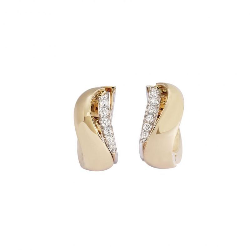 Orecchini Virgo in oro rosa e bianco con diamanti