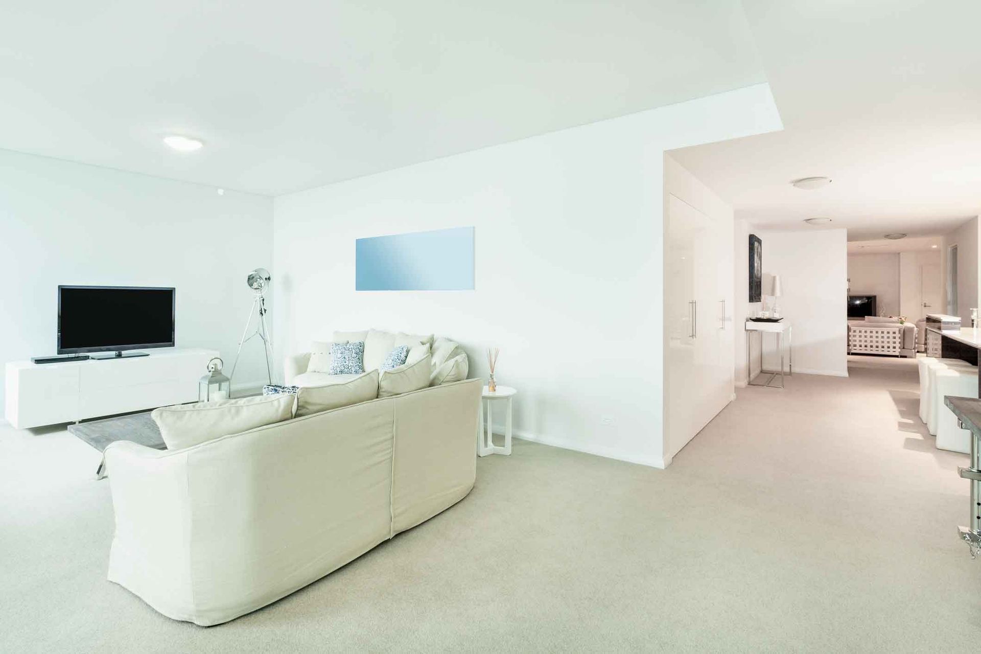 A Living Room Painted In White – Bannockburn, VIC - Kevin Connors Painters & Decorators