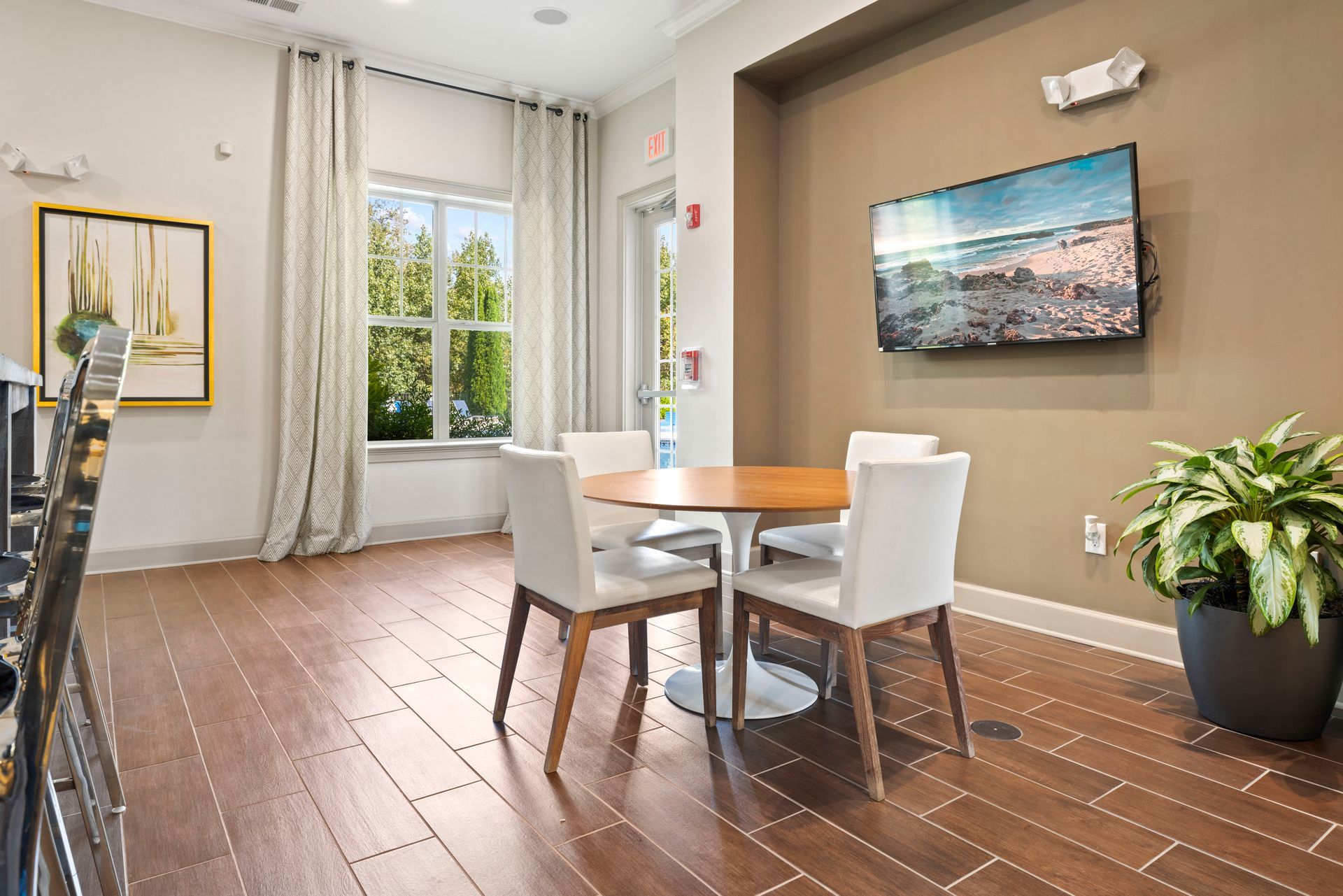 Seating area at Silver Collection at Waterford in Huntersville, NC.