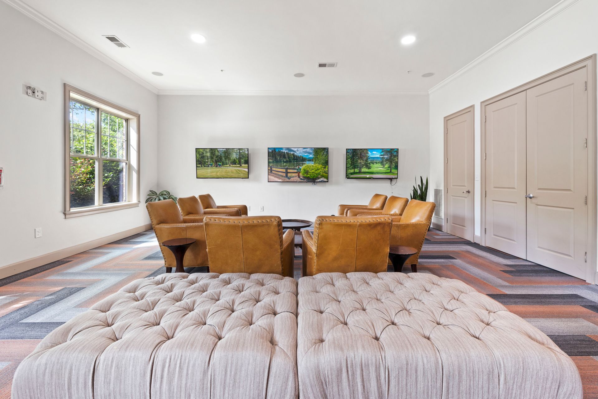 Lounge area at Silver Collection at Waterford in Huntersville, NC.