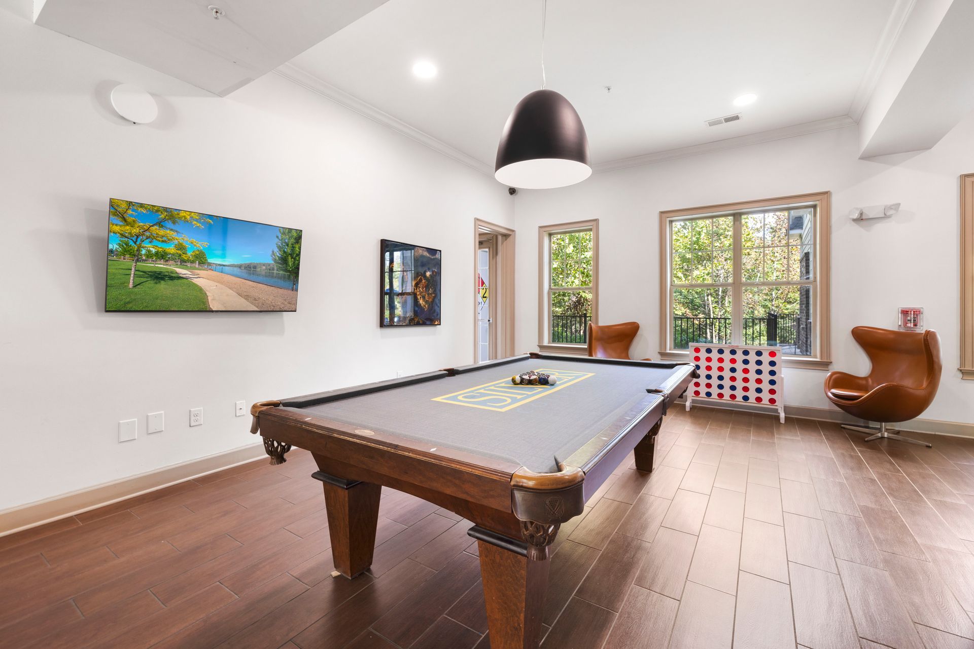 Pool table at Silver Collection at Waterford in Huntersville, NC.