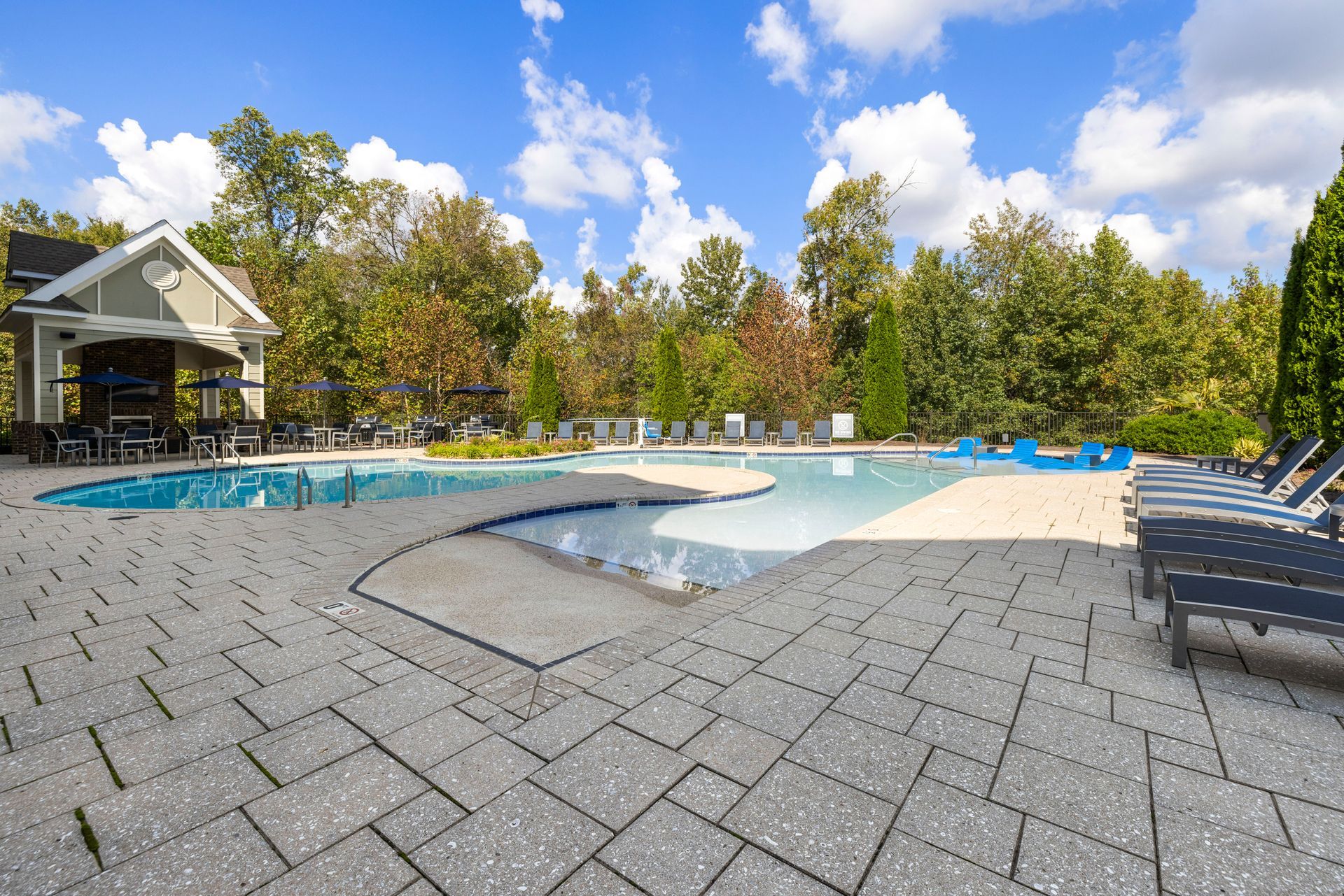 Swimming pool at Silver Collection at Waterford in Huntersville, NC.