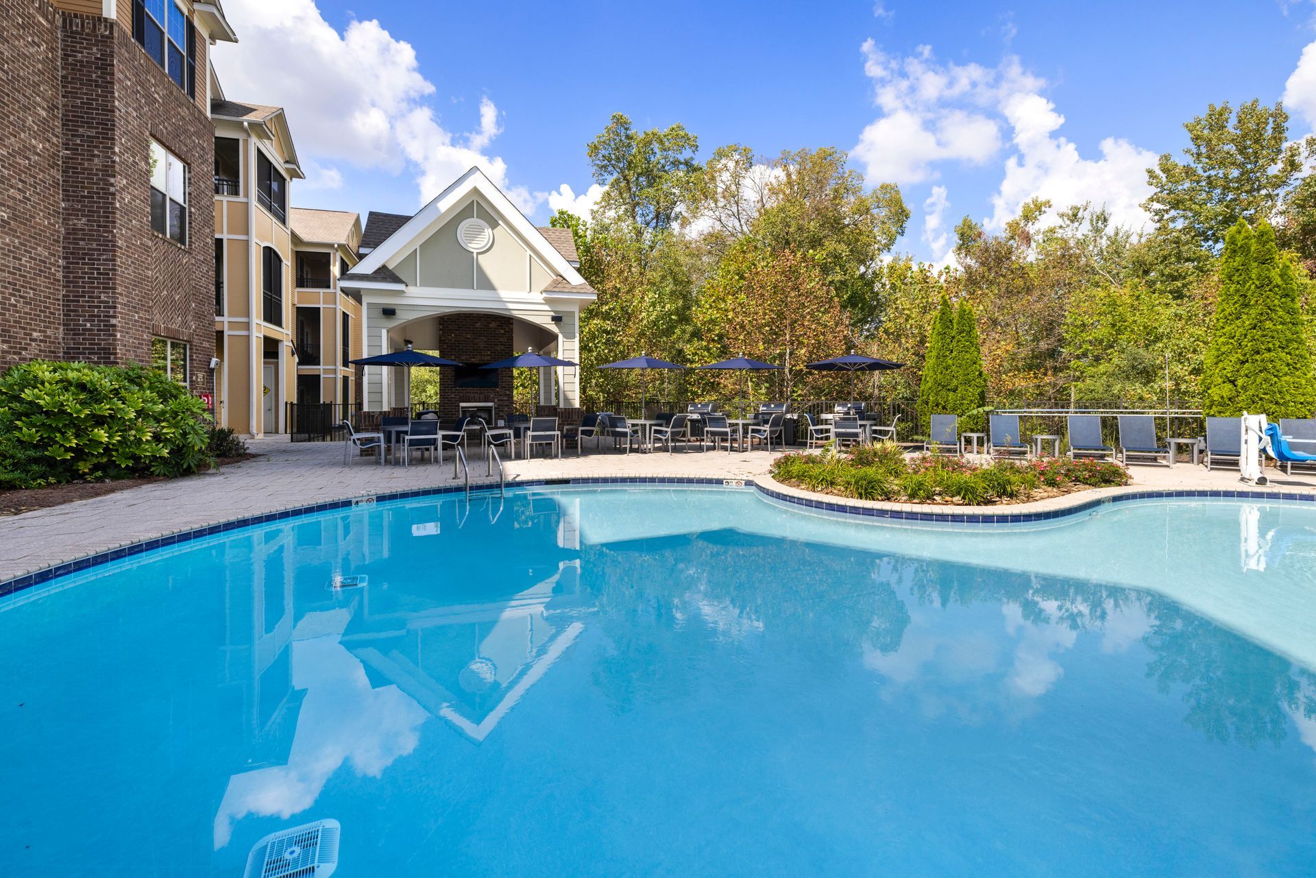 Swimming pool at Silver Collection at Waterford in Huntersville, NC.