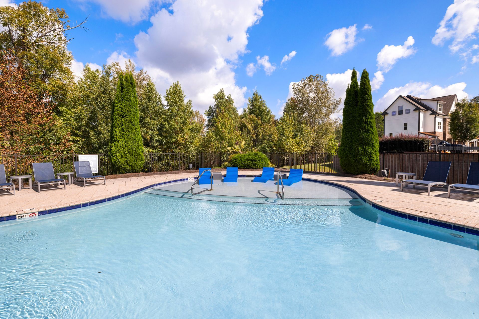 Swimming pool at Silver Collection at Waterford in Huntersville, NC.