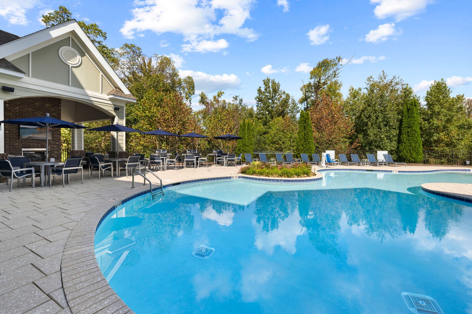 Swimming pool at Silver Collection at Waterford in Huntersville, NC.