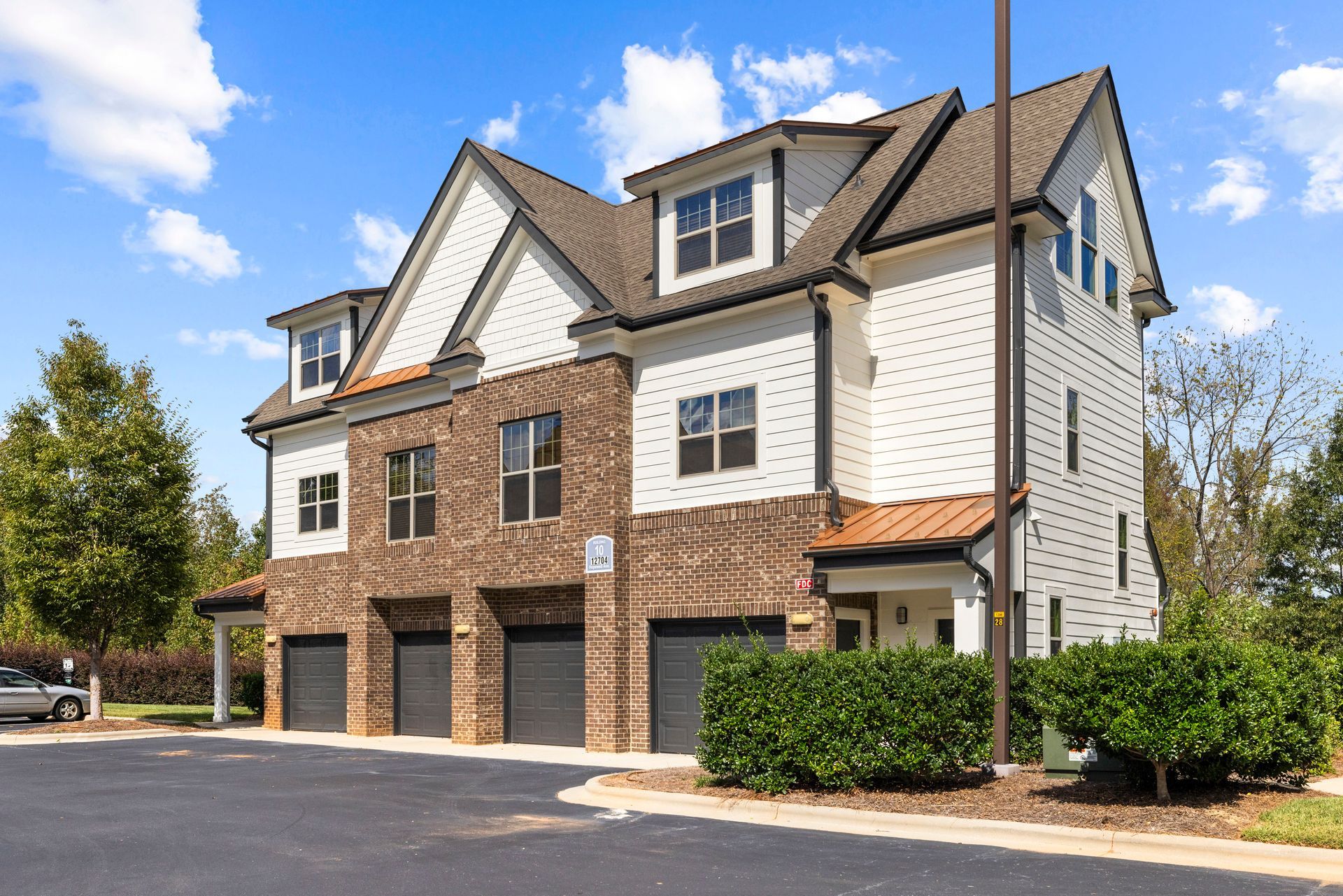 Building exterior at Silver Collection at Waterford in Huntersville, NC.