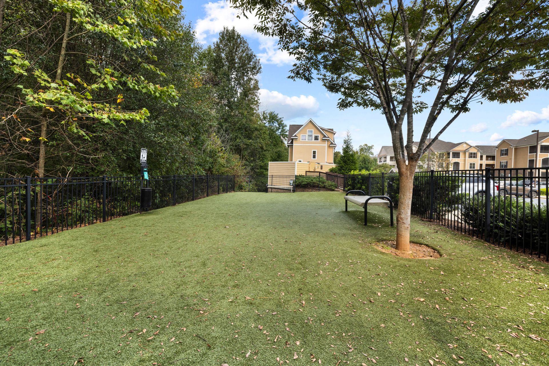 Dog park at Silver Collection at Waterford in Huntersville, NC.