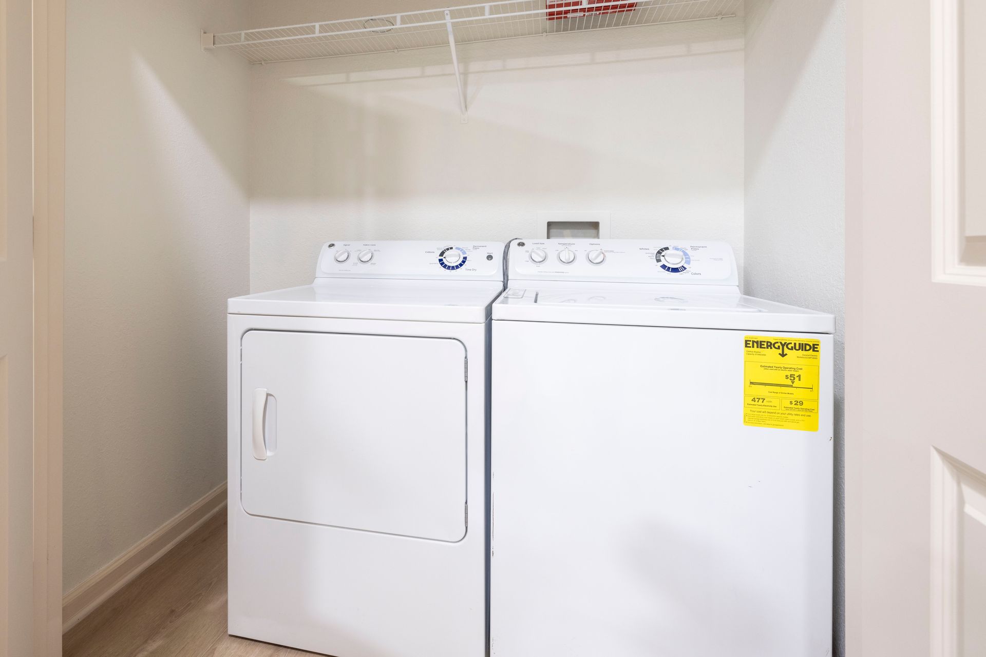 In-unit laundry at Silver Collection at Waterford in Huntersville, NC.