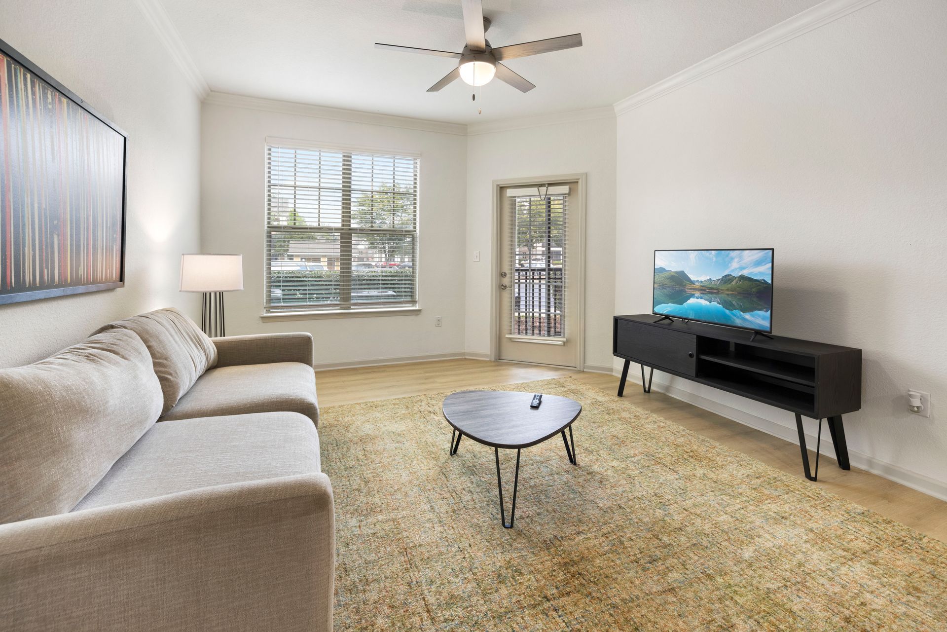 Living room at Silver Collection at Waterford in Huntersville, NC.
