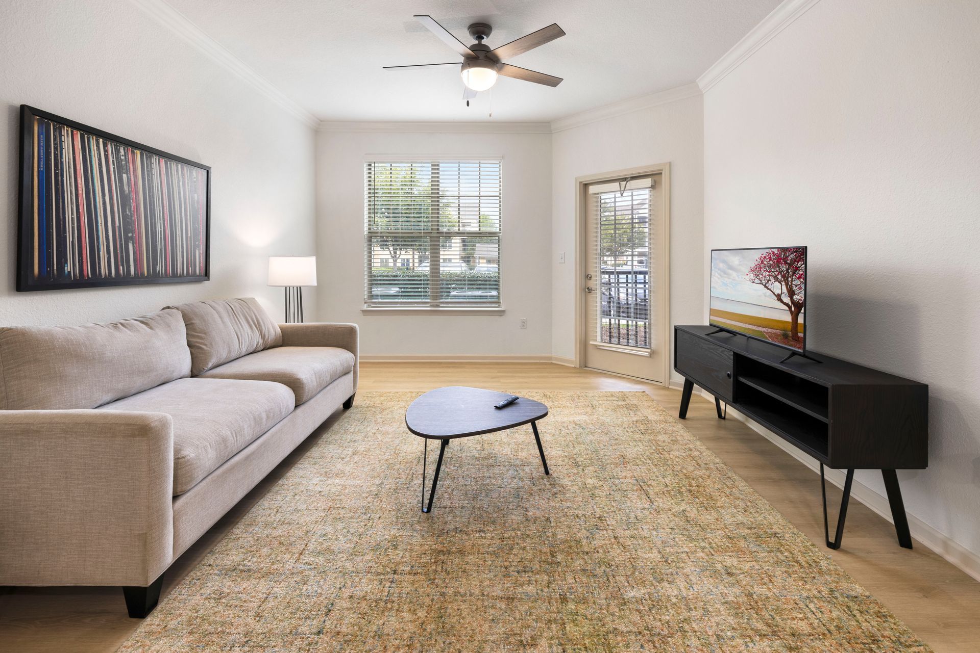 Living room at Silver Collection at Waterford in Huntersville, NC.