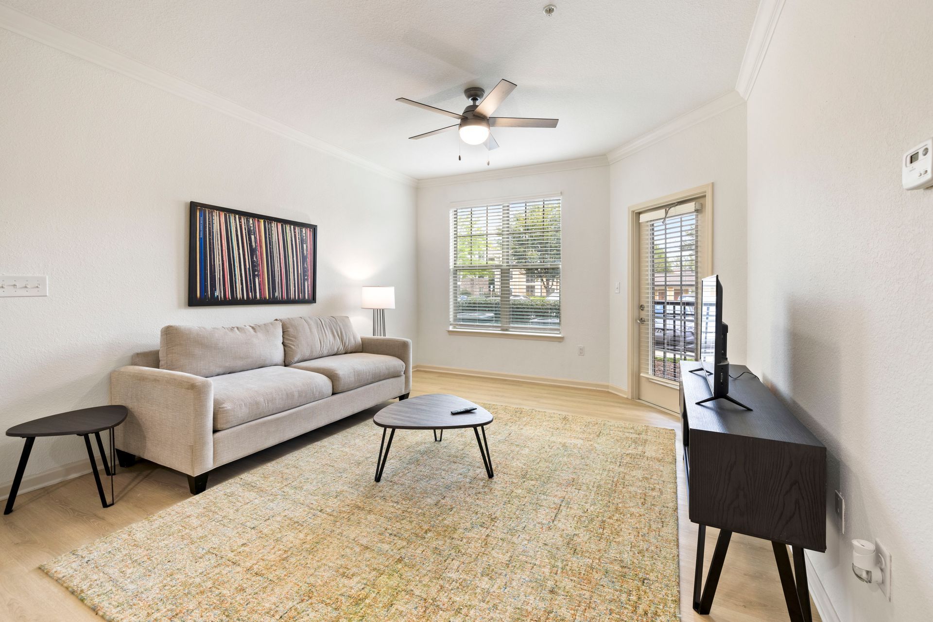 Living room at Silver Collection at Waterford in Huntersville, NC.