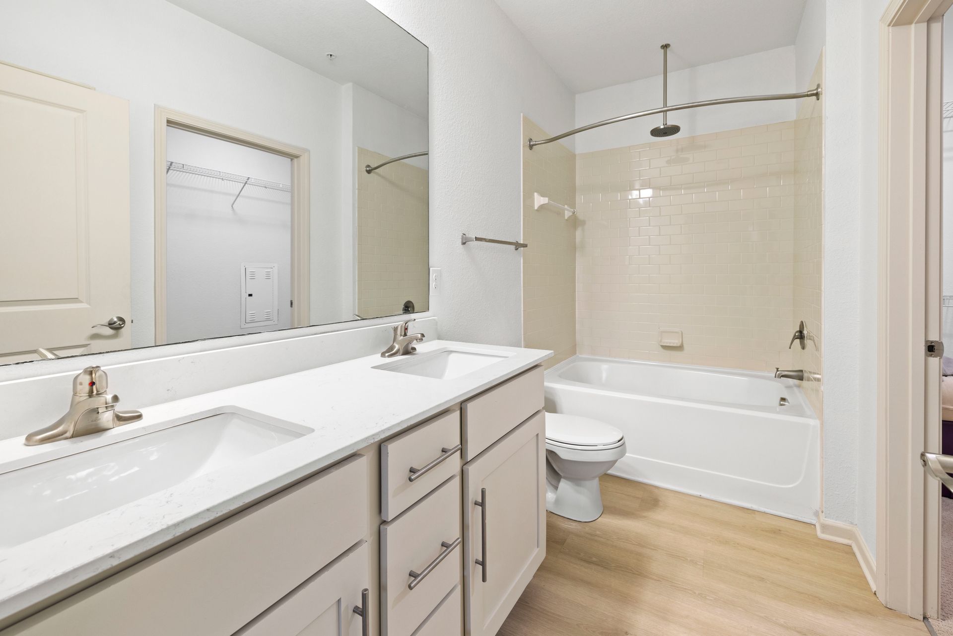 Bathroom at Silver Collection at Waterford in Huntersville, NC.