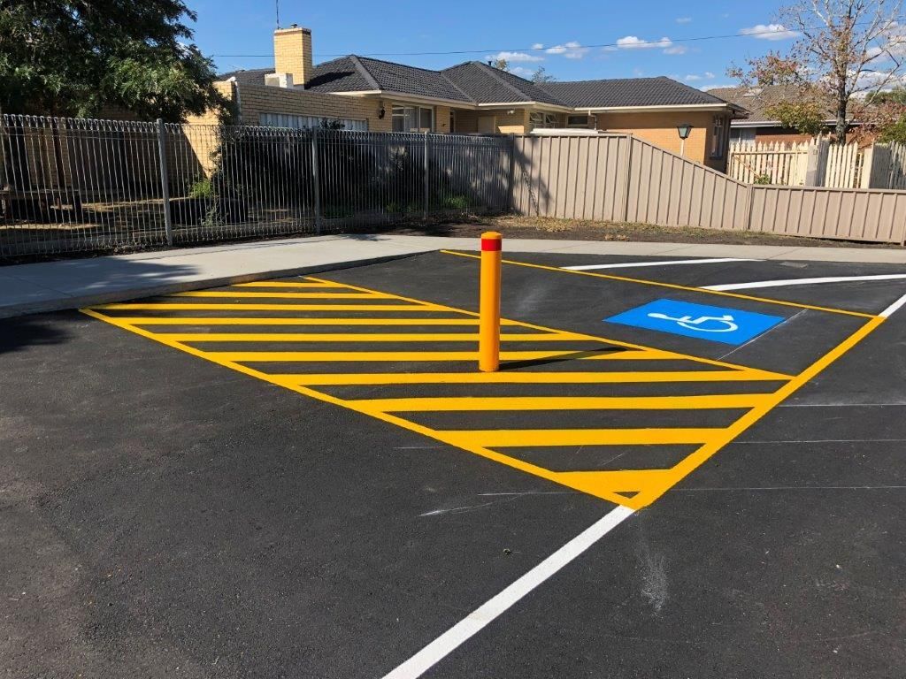 Adding Yellow Warning Paint — Ballarat VIC — Ballarat Excavation & Transport