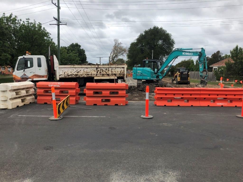 Orange Barricade — Ballarat VIC — Ballarat Excavation & Transport