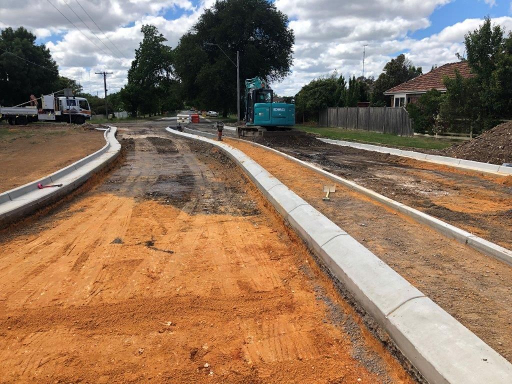 Winter Street In Progress Construction — Ballarat VIC — Ballarat Excavation & Transport