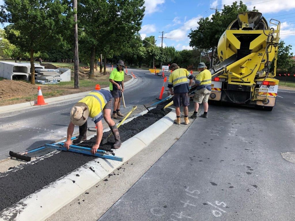 Construction of Center Road Hump — Ballarat VIC — Ballarat Excavation & Transport