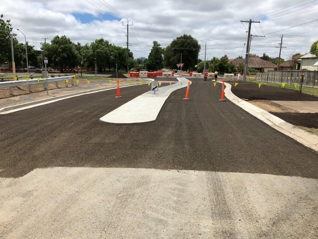 Road With Safety Paints — Ballarat VIC — Ballarat Excavation & Transport