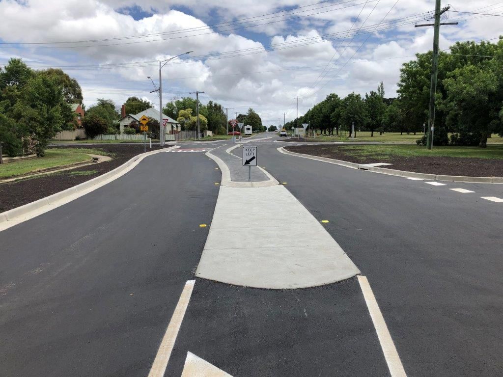 Road with Traffic Road Paints — Ballarat VIC — Ballarat Excavation & Transport