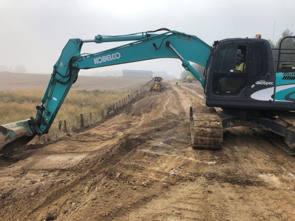 Excavating the Road for the Base Soil — Ballarat VIC — Ballarat Excavation & Transport