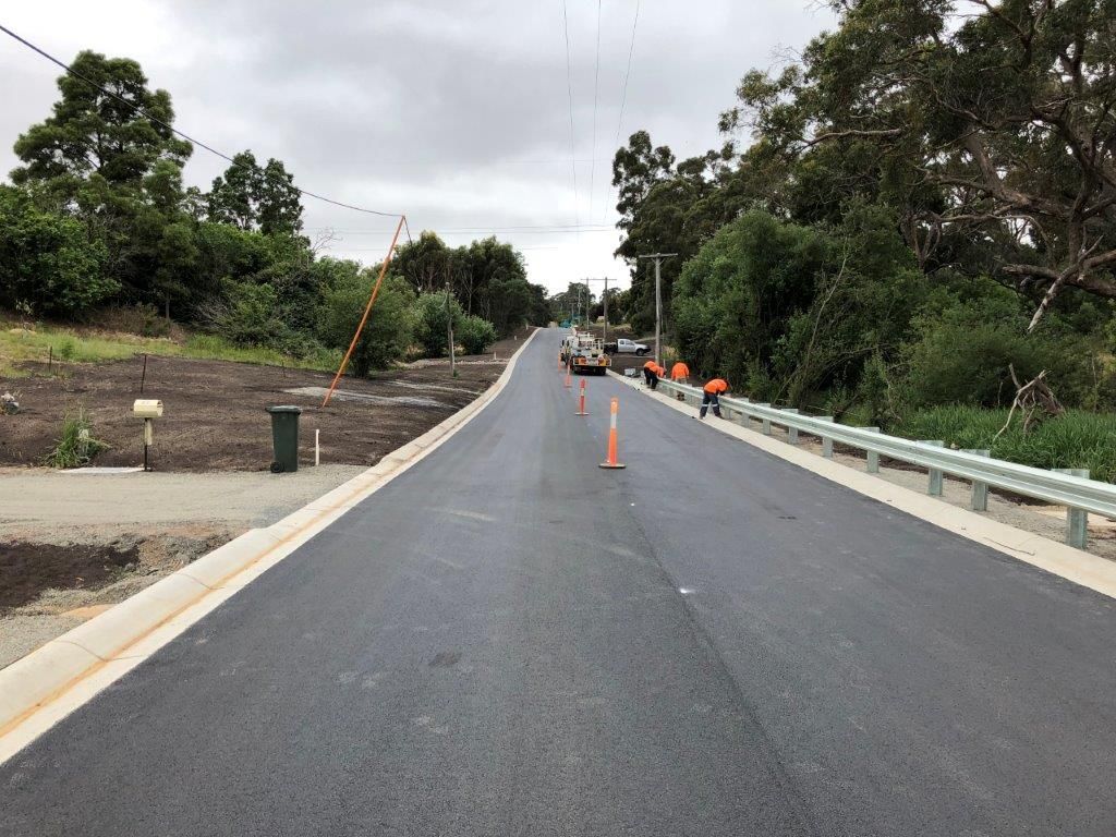 Hill Road Construction In Progress — Ballarat VIC — Ballarat Excavation & Transport