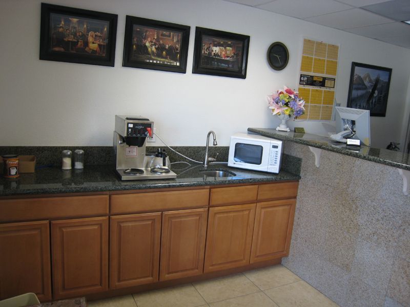 Motel Lobby Countertop and Cabinets
