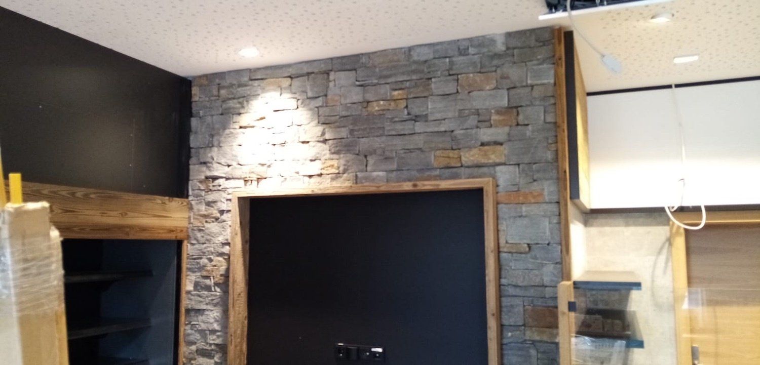 Mauer verblenden - Innenraum