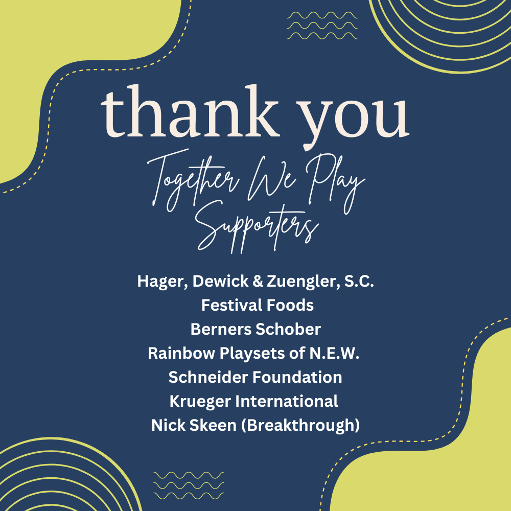 A blue and yellow poster that says thank you to our supporters