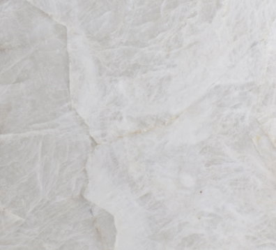 Cristallo Quartzite counter tops with a subtle gray vein installed by StoneKing Granite in Lubbock, Texas. 