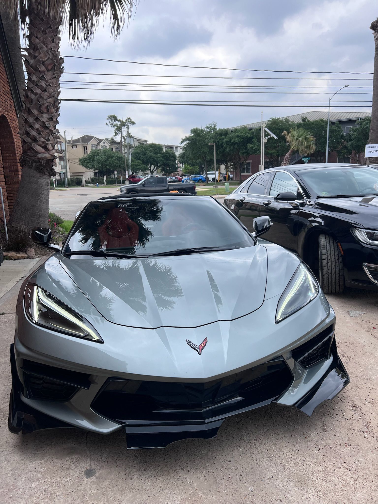 gray corvette tinted windows