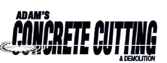A logo for adam 's concrete cutting and demolition