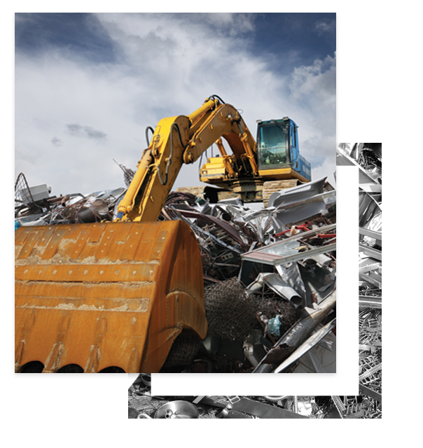 Excavator Working at Scrap Yard — Morwell, VIC — Industrial Metal Recyclers