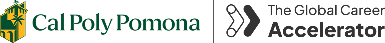 Logo of Cal Poly Ponoma and The Global Career Accelerator.
