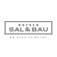 A logo for a restaurant called boteco sal & bau.