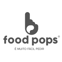 Um logotipo para uma empresa de entrega de comida chamada food pops.