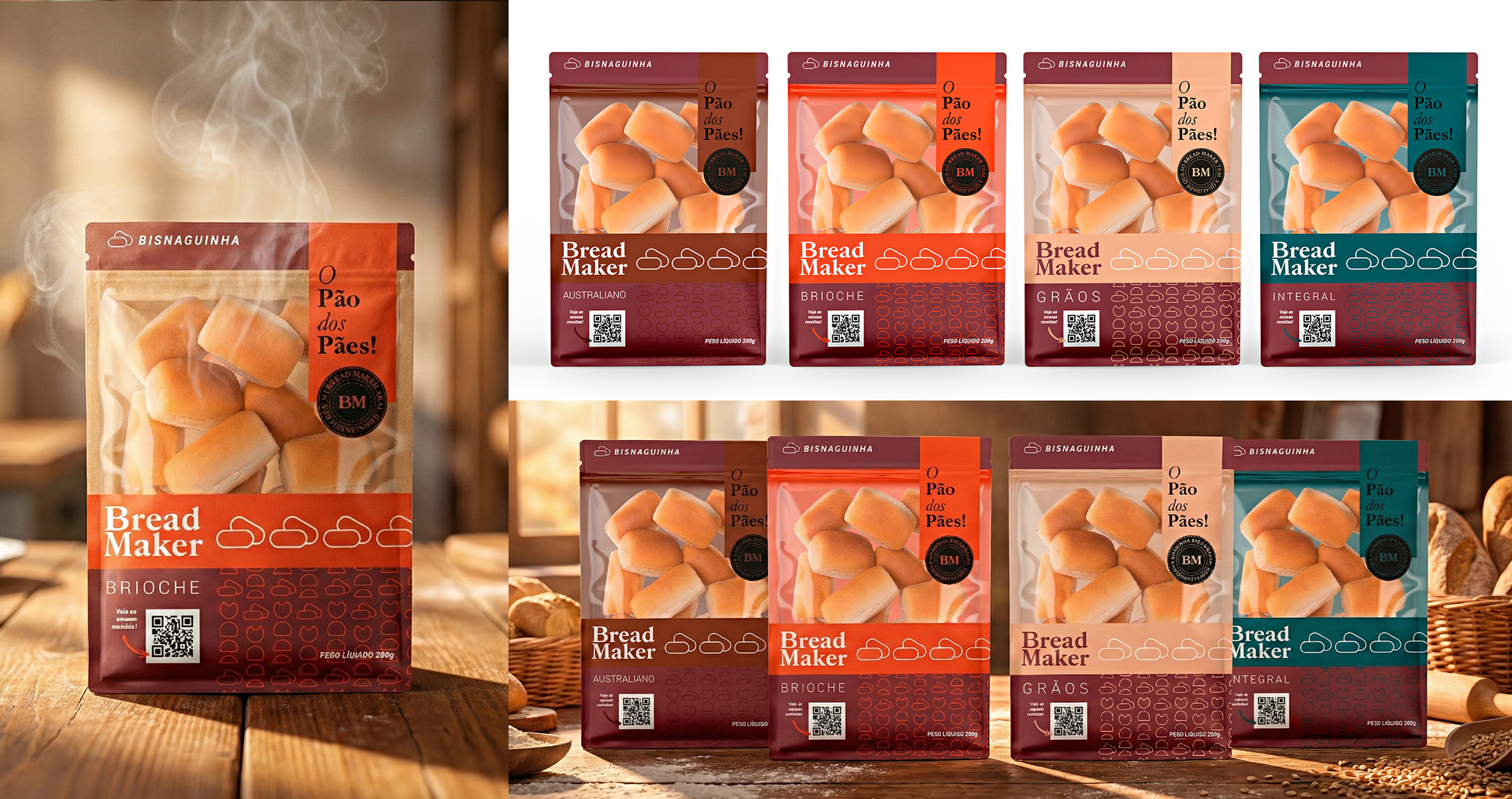 Um homem está comendo um hambúrguer em uma colagem de fotos.