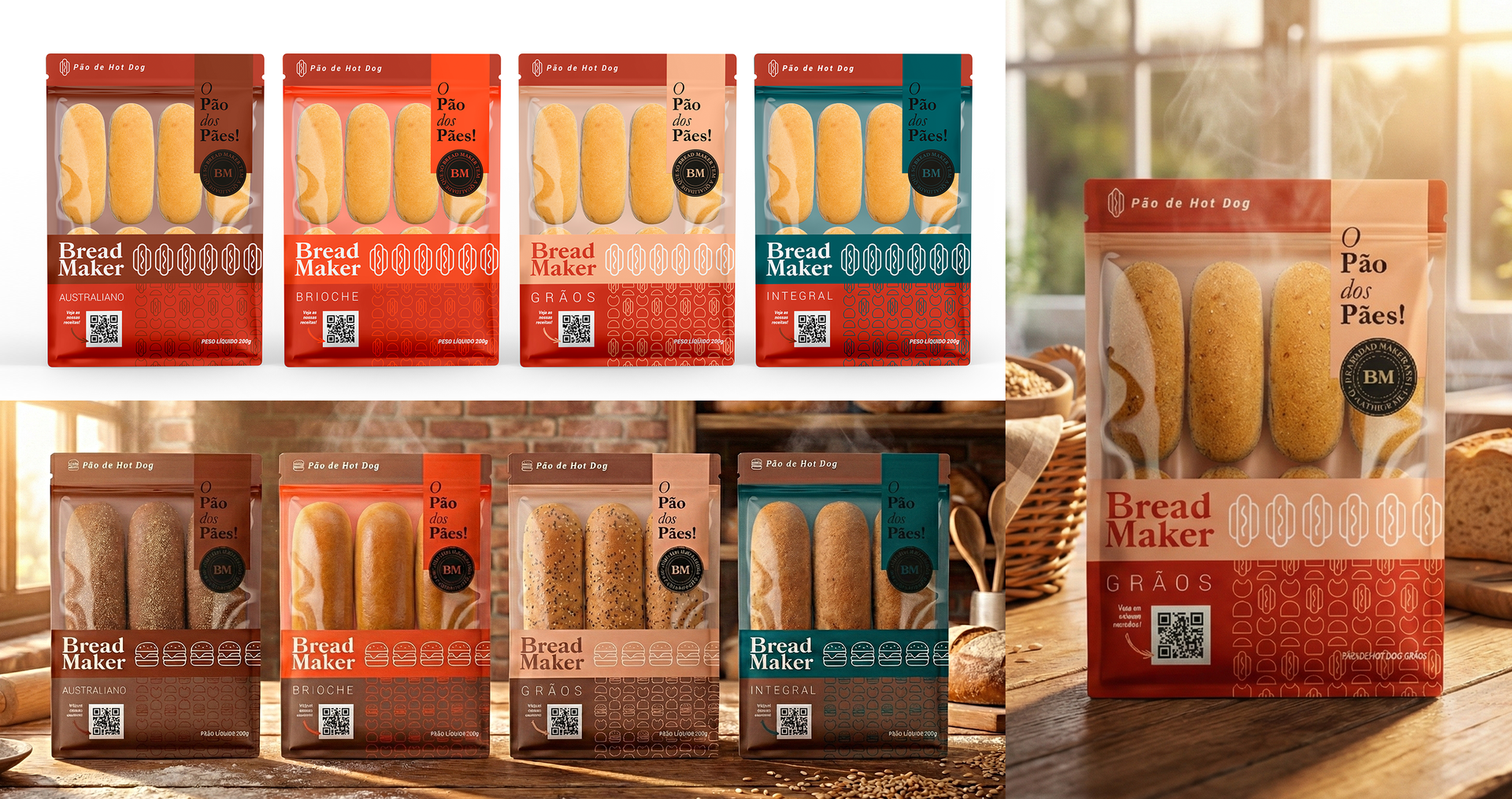 Um homem está comendo um hambúrguer em uma colagem de fotos.