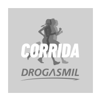 Um logotipo em preto e branco para uma empresa chamada corrida drogasmil.