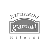 A black and white logo for amineira gourmet niterói.