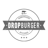Um logotipo para uma hamburgueria chamada dropburger artesanal.