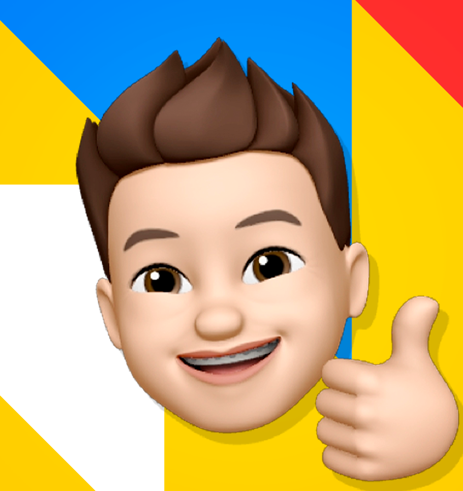 Um garoto de desenho animado está sorrindo e dando um sinal de positivo