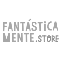 Um logotipo em preto e branco para a loja fantastica mente