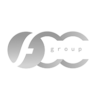 Um logotipo em preto e branco para um grupo de empresas.