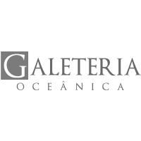 Um logotipo preto e branco para a galeteria oceanica em um fundo branco.