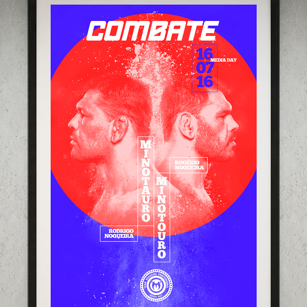 Um pôster de uma luta entre minotauro e minotauro