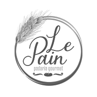 Um logotipo preto e branco para uma padaria com uma espiga de trigo em um círculo.