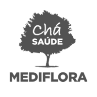 Um logotipo para uma empresa chamada mediflora com uma árvore no meio.