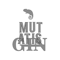 Um logotipo em preto e branco para uma empresa chamada Mut Cats.